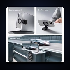 3-in-1 Magnetic Suction Phone Mount – For Car, Desk, Glass & Tile